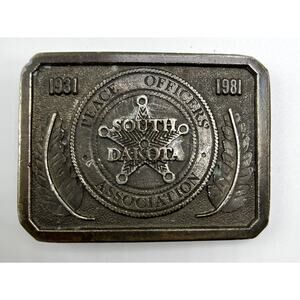 1981 South Dakota Peace Officers Association Belt Buckle 50th Ann. Limited Edit